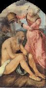 Albrecht Durer Job Castigated by his wife Spain oil painting artist